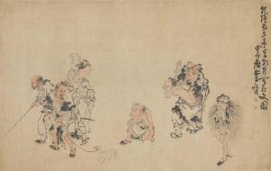 SHEN HUANG 1687-1772,Beggars,1756,Sotheby's GB 2024-04-07