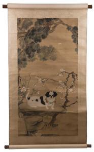 SHENG Yu 1700-1800,PEKINESE DOG IN A SUMMER GARDEN,Abell A.N. US 2019-02-24