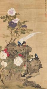 SHENG Zhang,Peony and Pheasant,Christie's GB 2016-11-28