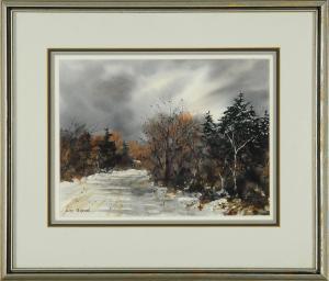 SHEPARD GARY 1951,Winter landscape with country road,Eldred's US 2011-08-10