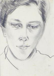 Shepeard Jean 1904-1989,portrait of Dame Wendy Hiller,Batemans Auctioneers & Valuers GB 2021-12-18