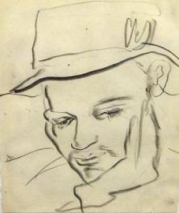 Shepeard Jean 1904-1989,Portrait of the artist Edward Wolfe,1929,Rosebery's GB 2012-02-04