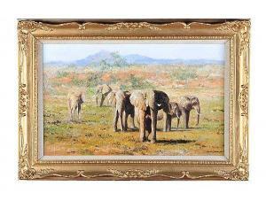 SHEPHERD David 1931-2017,TSAVO COUNTRY, ELEPHANTS',Ross's Auctioneers and values IE 2017-03-30