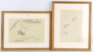 SHEPPARD RAYMOND 1913-1958,newts and frogs (2 works),Burstow and Hewett GB 2023-01-25