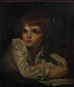SHEPPERSON Matthew 1785-1874,Portrait of a young boy at hisschoolwork,Bonhams GB 2010-08-04