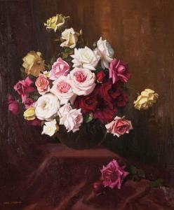 SHERMAN Albert John 1882-1971,Still Life with Roses,Menzies Art Brands AU 2016-09-22