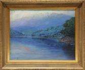 SHERRIFF George R 1864-1934,House by a Mountain Lake,Clars Auction Gallery US 2019-02-17