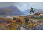 SHERRIN David 1868-1940,Cattle in a Highland landscape,Capes Dunn GB 2015-05-27