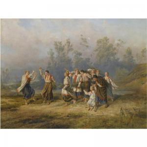 SHERVUD VLADIMIR 1832-1897,HARVEST DANCE,1876,Sotheby's GB 2009-06-10