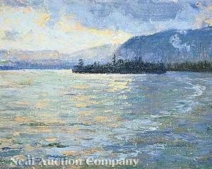 SHERWOOD Mary Clare 1868-1943,Squally Day, Blue Mountain Lake,Neal Auction Company US 2008-05-04