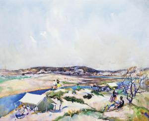 SHERWOOD Maude Winifred,The Camping Ground at Dee-Why, NSW,International Art Centre 2022-08-03