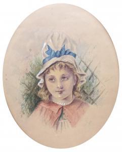 Sherwood Rosina Emmet 1854-1948,Girl in a White Bonnet,1882,David Duggleby Limited GB 2023-12-08