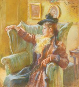 Sherwood Rosina Emmet 1854-1948,The Black Cuchrade,1892,Cottone US 2022-01-26