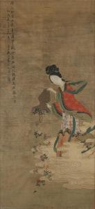 SHI SHEN 1488-1565,The immortal Lan Caihe in a cloudy sky upturning a,Adams IE 2021-06-29