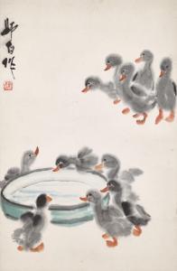 SHIBAI LOU 1918-2010,Ducks Hanging scroll,Christie's GB 2023-08-29