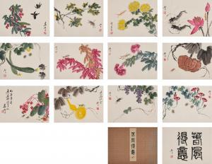 SHIBAI LOU 1918-2010,Flowers and Insects,1985,Bonhams GB 2023-12-02