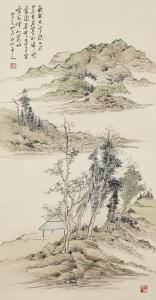 SHICHANG XU 1854-1939,Pavilion in Autumn Forest Hanging scroll,1923,Christie's GB 2023-08-29
