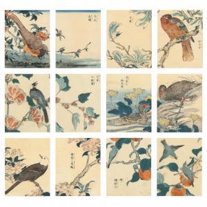 SHIGEMASA Kitao 1739-1820,Six Bird and Flower kacho-ga,Leland Little US 2023-06-22