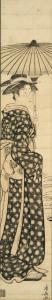 SHIGENAGA Nishimura 1697-1756,Courtesan with Parasol,Weschler's US 2008-02-02