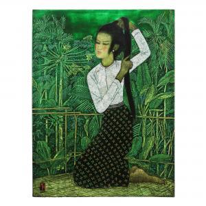 SHIGUANG QIAO 1937,MORNING MAKEUP,1990,New Art Est-Ouest Auctions JP 2019-05-26