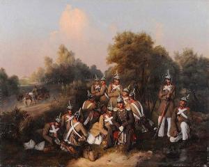 SHILDER NICOLAI 1828-1898,Army at Rest,1883,MacDougall's GB 2014-11-26