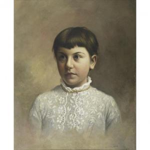 SHILEY S.B 1900-1900,portrait of a young girl,1893,Rago Arts and Auction Center US 2012-09-14