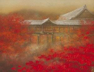 SHIMIZU Nori 1962,Autumn of Higashi Fukuji Temple,Mainichi Auction JP 2023-08-03