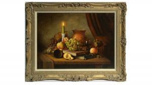 SHINGLER Howard 1953,Still Life with Burning Candle,Anderson & Garland GB 2023-04-27