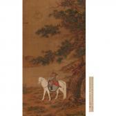 SHINING Li,the Emperor Qianlong mounted on a white horse hunt,William Doyle US 2014-03-17