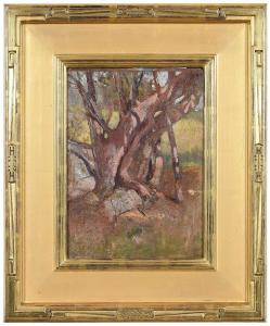 SHINN Everett 1876-1953,Tree Study,1900-1920,Brunk Auctions US 2024-03-08