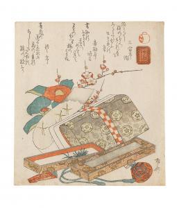 SHINSAI Ryuryukyo 1799-1823,A shikishiban,19th century,Bonhams GB 2023-05-23
