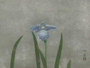 SHINSEN Tokuoka 1896-1972,Iris,1959,Mainichi Auction JP 2022-07-16