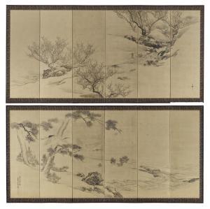 Shiokawa Bunrin 1808-1877,Cranes and Turtles,1865,Christie's GB 2024-03-28