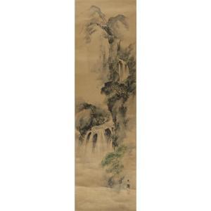 Shiokawa Bunrin 1808-1877,MOUNTAINOUS LANDSCAPE WITH WATERFALL,Freeman US 2018-03-16