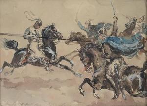 SHIPOV Pavel Dmitrievich 1860-1919,Battle of Chudskoye,1912,Shapiro Auctions US 2015-02-28