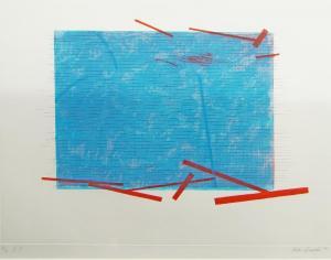 SHIRAISHI Yuko 1956,Blue and red abstract,1981,Rosebery's GB 2022-12-14