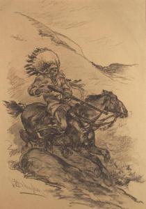SHIRLAW Walter 1838-1909,Native American Hunter on Horseback,Bonhams GB 2023-11-30