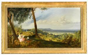 SHIRLEY Henry 1836-1870,Extensive Landscape with ladies painting,Cheffins GB 2019-09-11