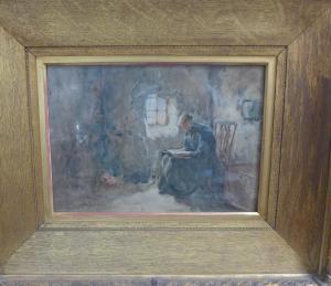 SHIRREFFS John 1853-1933,Interior scene of a woman reading by a window,Willingham GB 2016-09-24