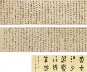 SHISHENG Tang 1551-1636,LINGFEI-JING IN REGULAR SCRIPT,Sotheby's GB 2014-03-20
