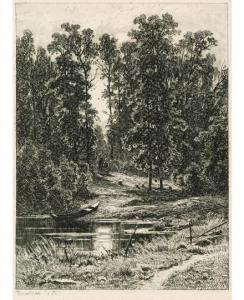 SHISHKIN Ivan Ivanovitch 1831-1898,Strolling in the Woods,1876,Shapiro Auctions US 2017-10-18