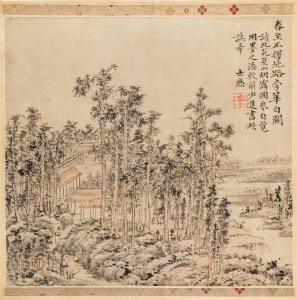 SHISHU FANG 1692-1751,House Amid Pine Trees,Shapiro Auctions US 2019-01-26