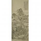 SHISHU FANG 1692-1751,LANDSCAPE WITH FIGURES,Sotheby's GB 2007-11-07