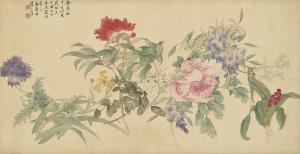 SHISHU Tang 1831-1902,AUTUMNAL FLOWERS,1892,Sotheby's GB 2016-04-04