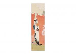 SHOEN Ikeda 1884-1917,YOUNG WOMEN ADMIRING CHERRY BLOSSOMS,Ise Art JP 2023-07-15