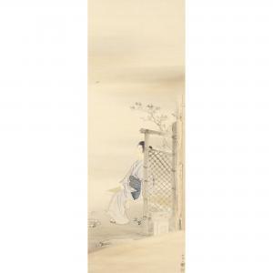 SHOEN Uemura 1875-1949,A WOMAN ENJOYING COOL BREEZE IN THE SUMMER EVENIN,New Art Est-Ouest Auctions 2023-09-30