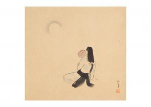 SHOEN Uemura 1875-1949,VIEWING THE MOON,Ise Art JP 2024-04-20