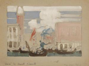 SHOESMITH Kenneth Denton 1890-1939,St. Mark's Square from the Grand Canal,Tooveys Auction 2017-06-14