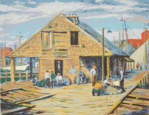 SHOKLER Harry 1896-1978,Boat Yard,Rachel Davis US 2022-02-12