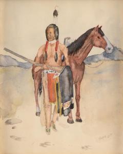 shope Irvin 1900-1977,Blackfoot Warrior,1965,Simpson Galleries US 2017-02-25